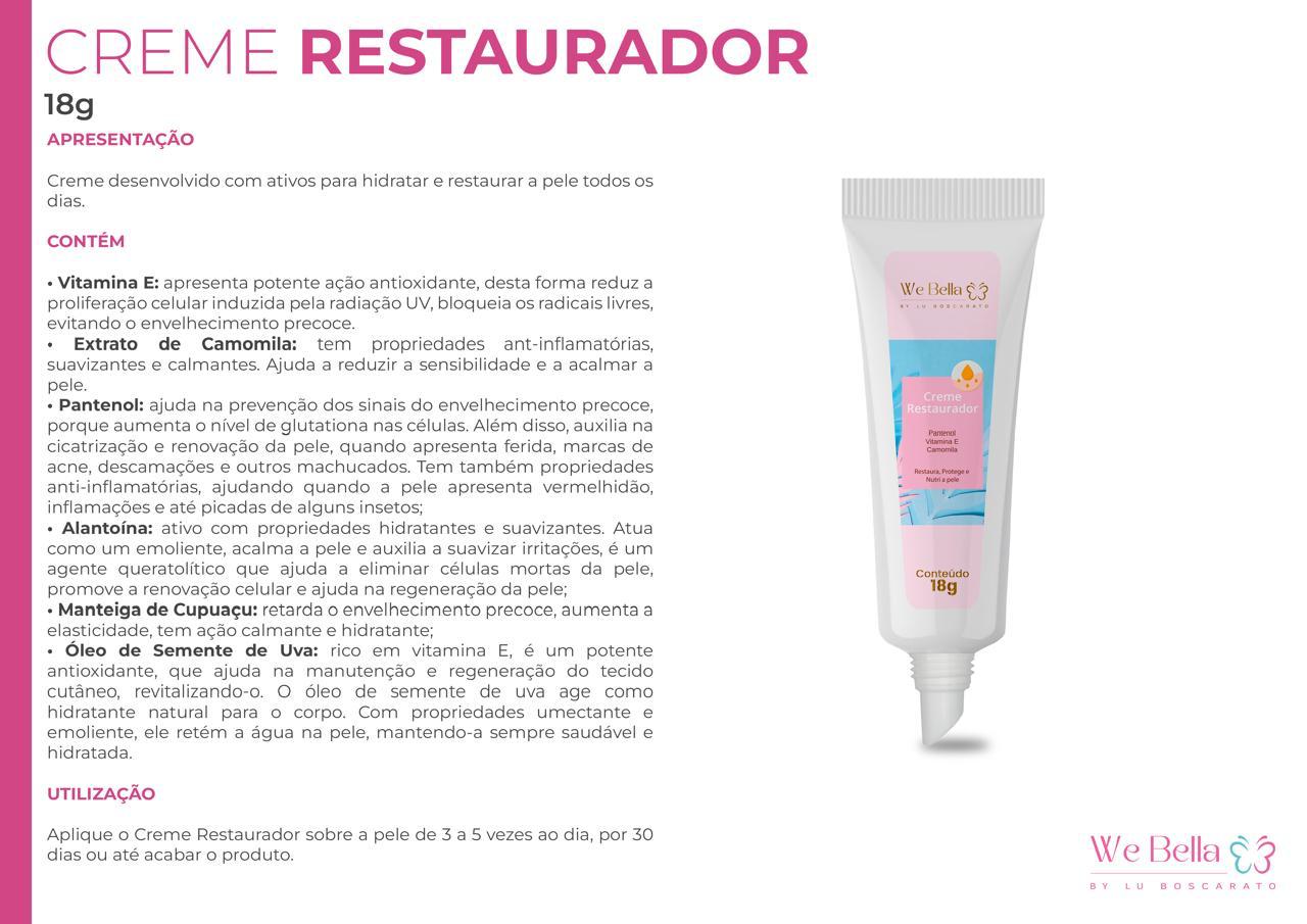 Creme Restaurador Dérmico18g We Bella