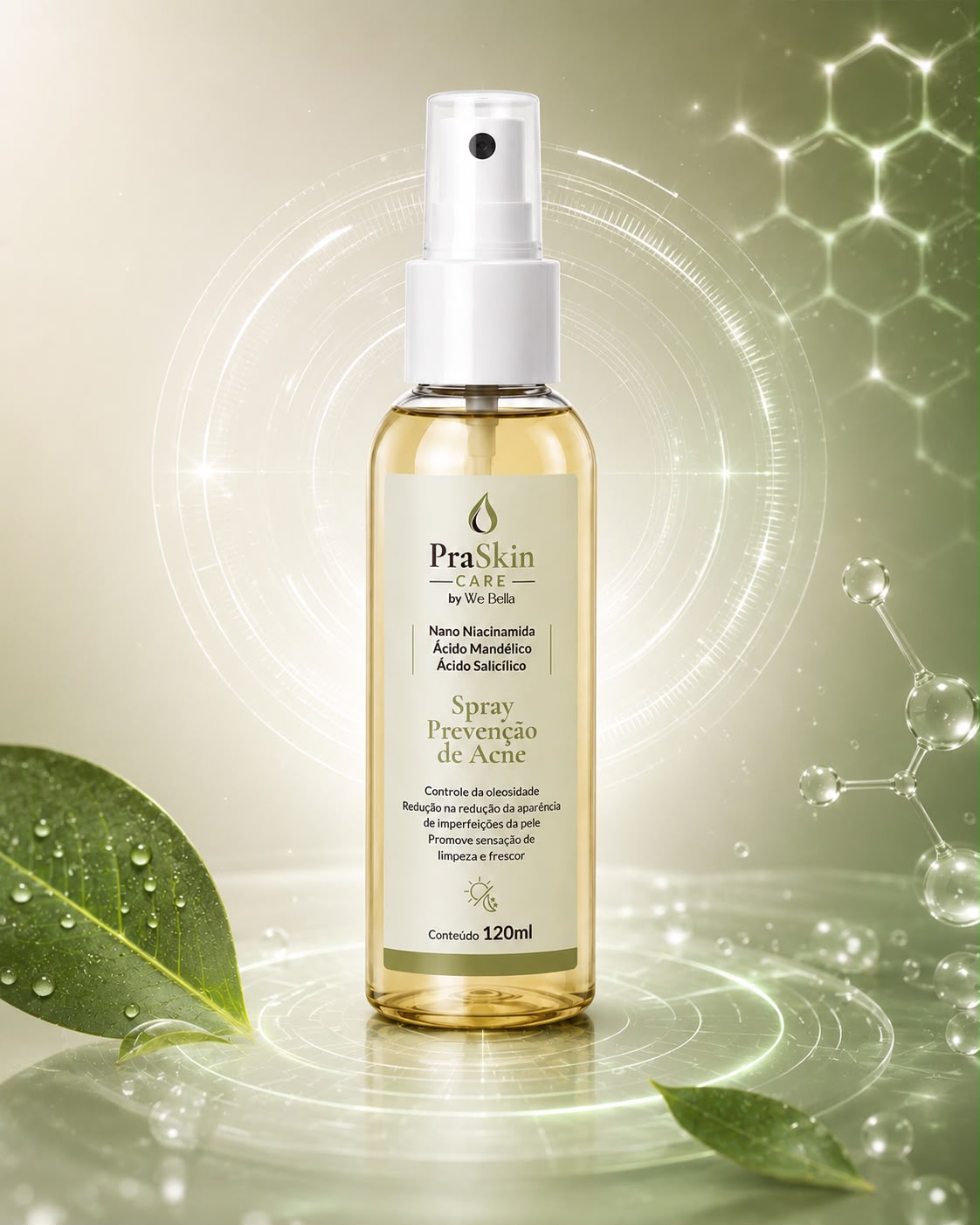 Spray Prevenção de Acne PraSkin Care by We Bella 120ml