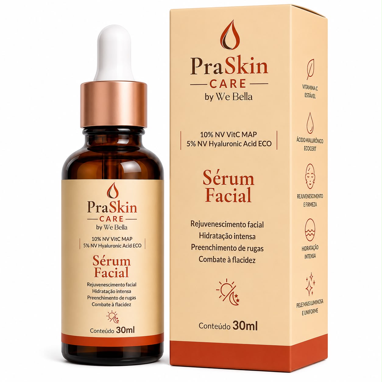 Sérum Facial Vitamina C 10% PraSkin Care by We Bella 30ml