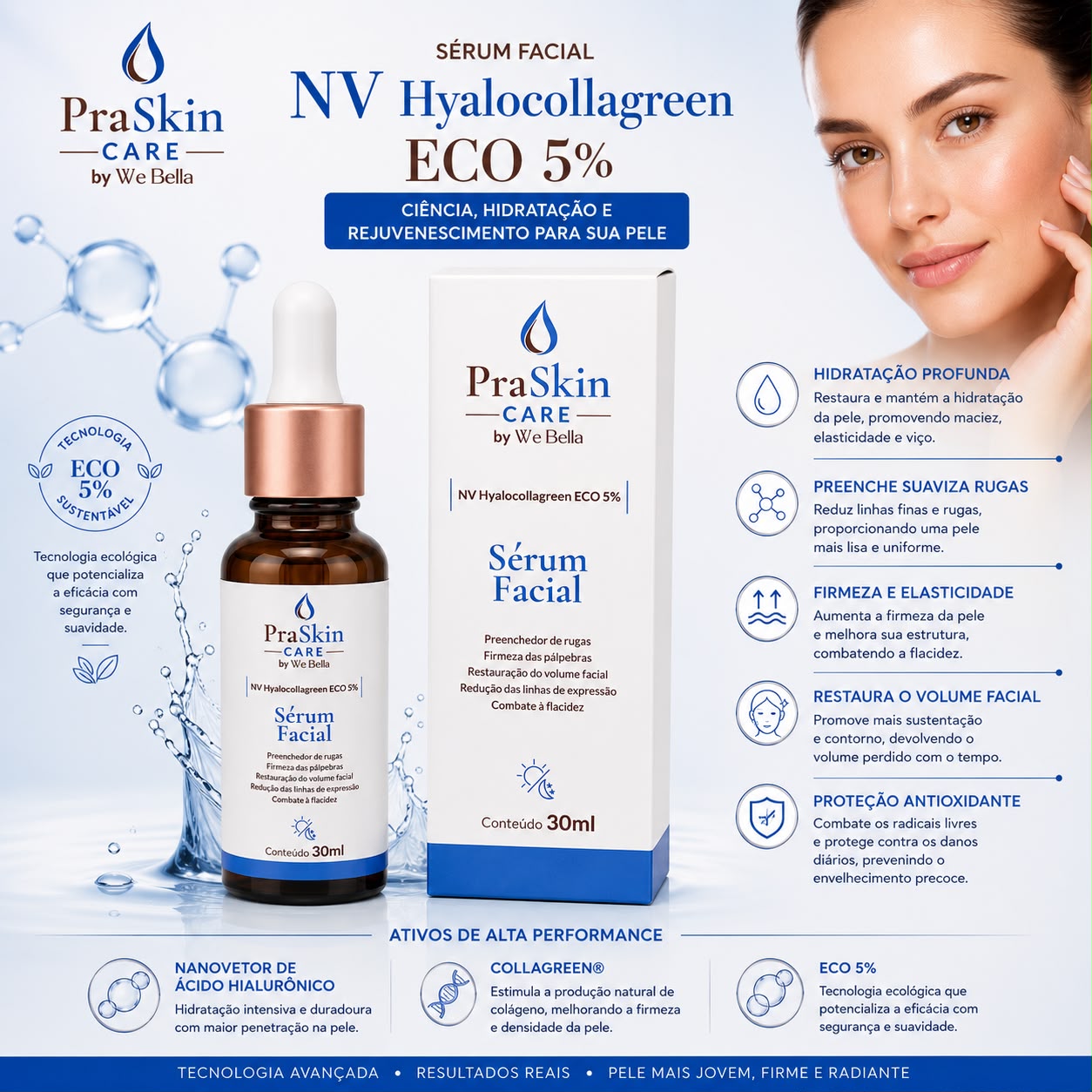 Sérum Facial Clareador Nv Cysteamine PraSkin Care by We Bella 30ml - Cópia